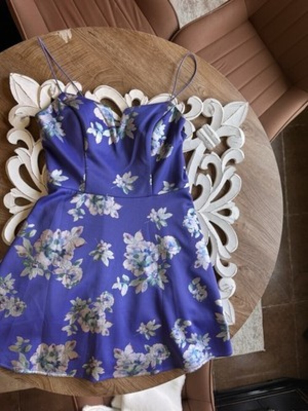 Purple Flowery Summertime Springtime Junior's Dress Size 13 Studio City Brand